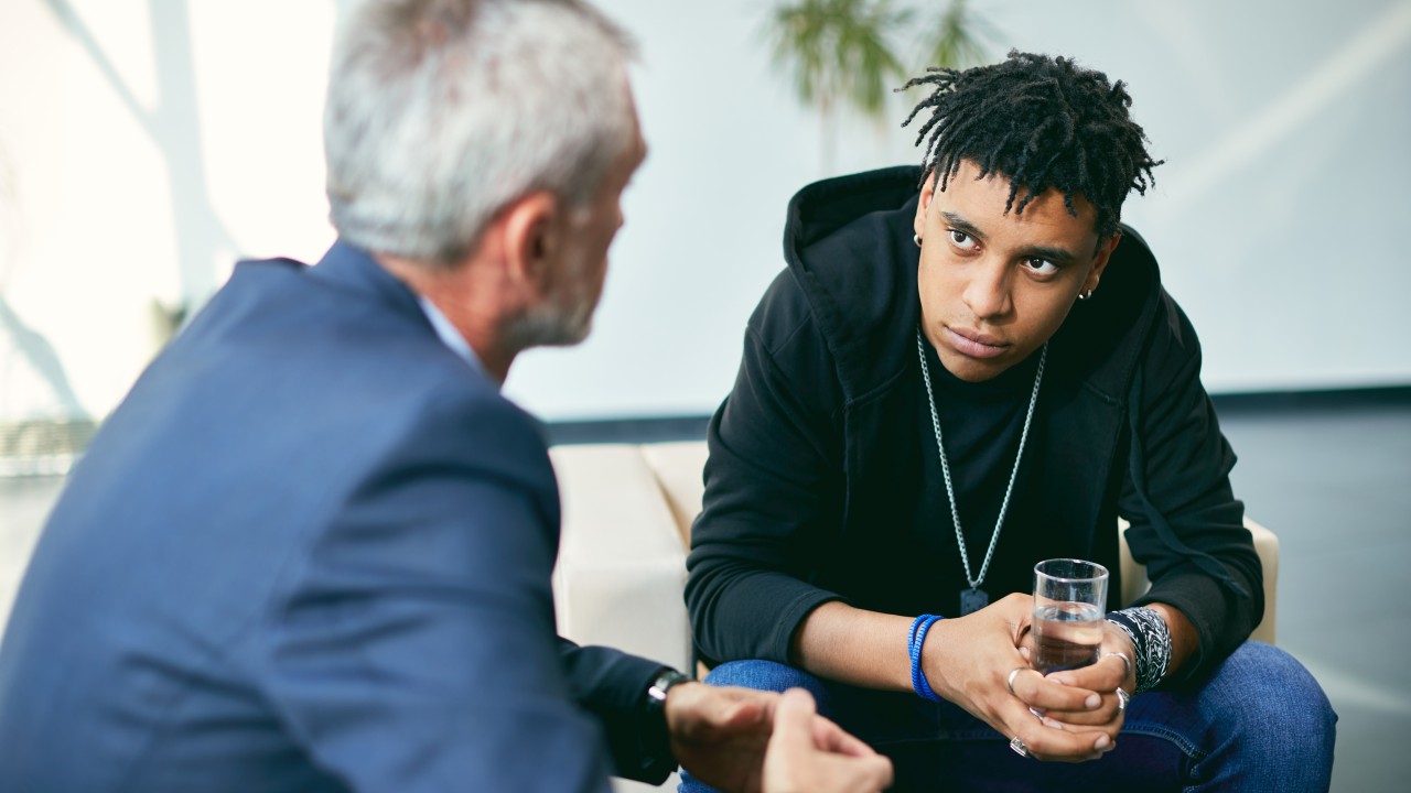 Jugendlicher während der Therapie